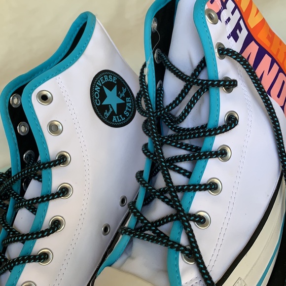 CONVERSE CTAS HI WHITE/GNARLY BLUE/WHITE MENS - Picture 11 of 15